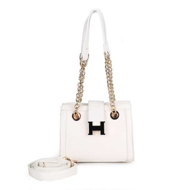 Elegant H-Lock Chain Handbag