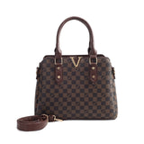 Monarch Check Top-Handle Bag