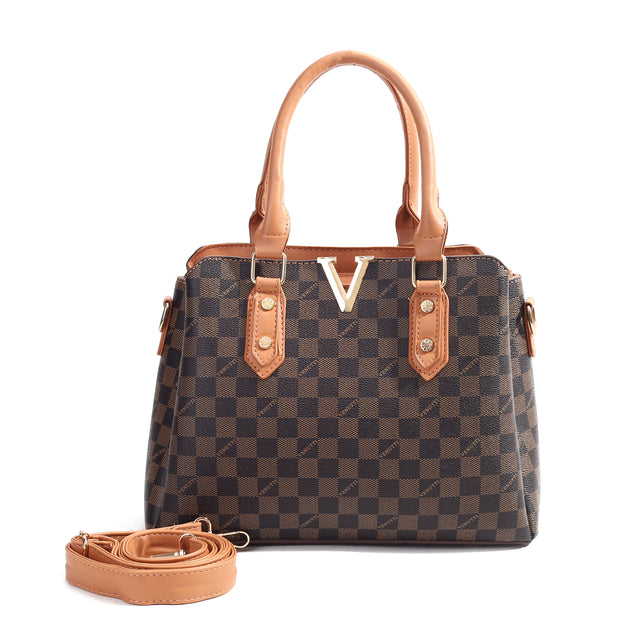 Monarch Check Top-Handle Bag