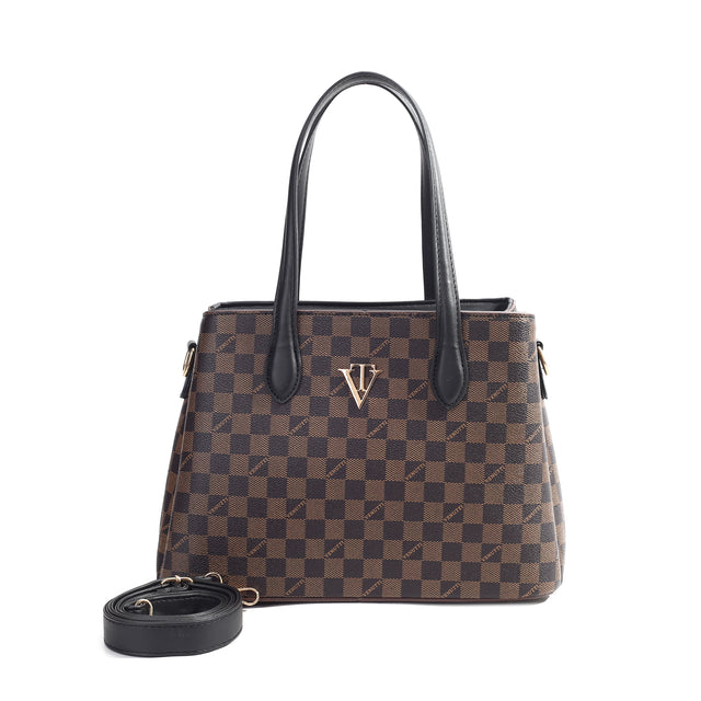 Signature Check Structured Tote