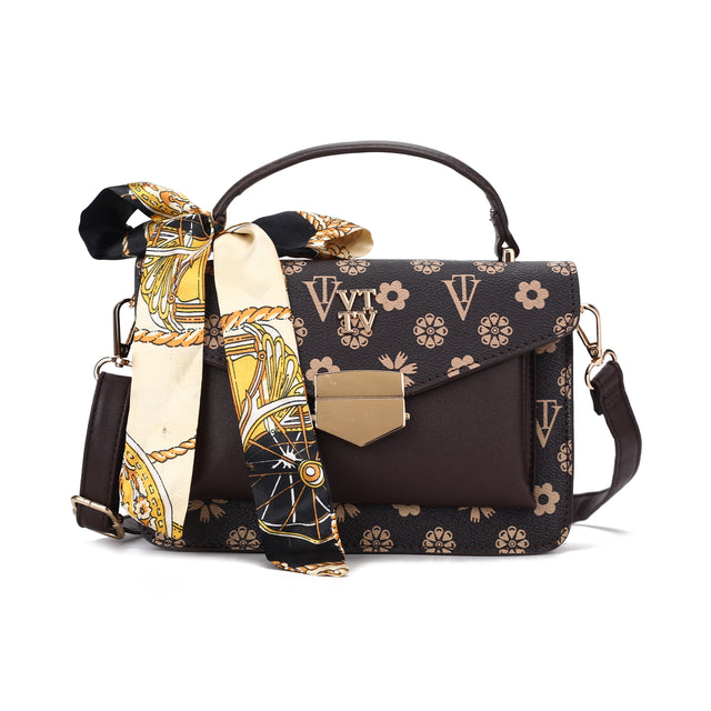 Printed Flap Sling Bag with Front Lock