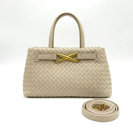 Luxury Woven Top Handle Crossbody Bag