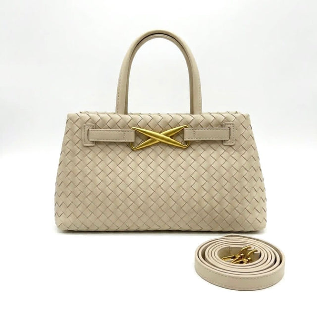 Luxury Woven Top Handle Crossbody Bag