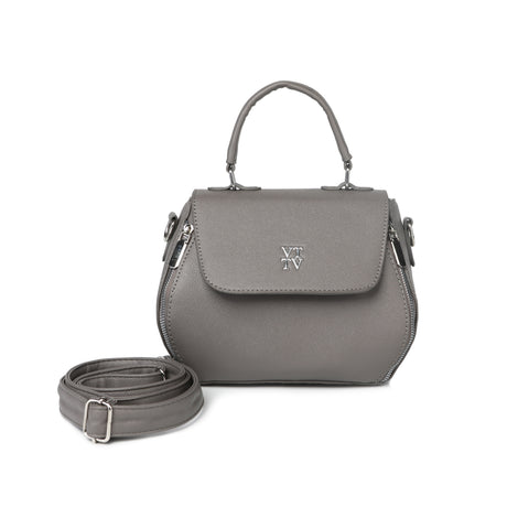 Elegant Structured Top Handle Crossbody Handbag