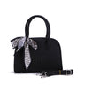 Textured Bow Top Handle Crossbody Handbag