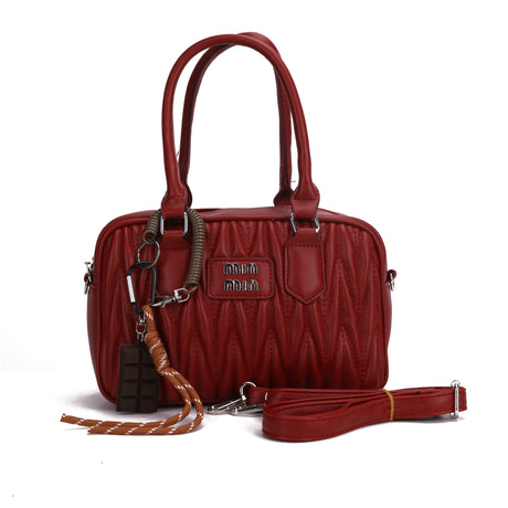 Min Print Quilted Compact Structured Handbag