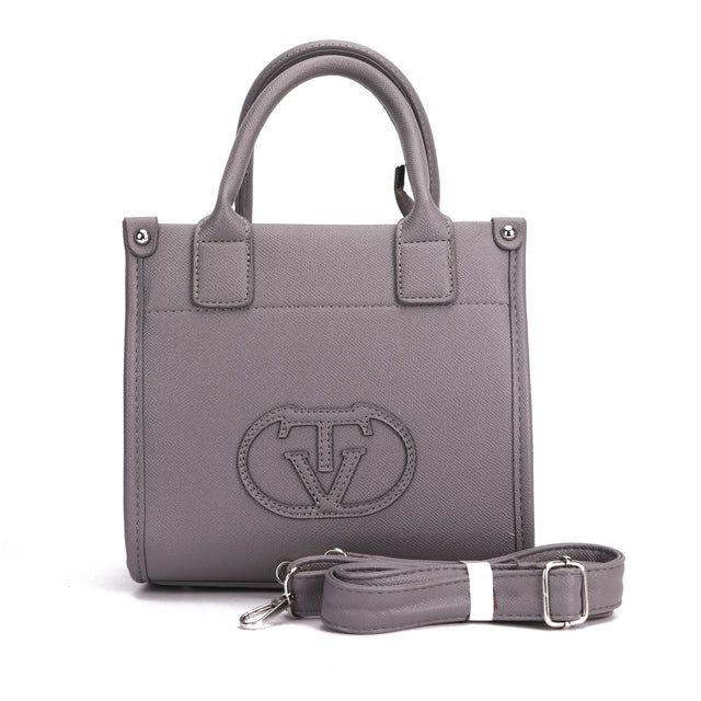 Structured Mini Square Tote Crossbody Handbag