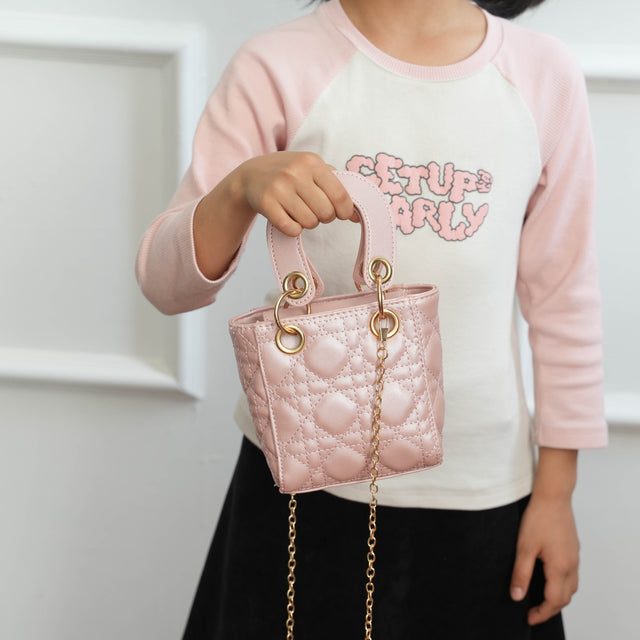 Quilted Mini Bucket Handbag