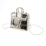Glossy Mini Box Handle Bag
