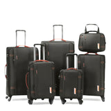 Black 6pcs Softside Spinner Traveling Luggage Set