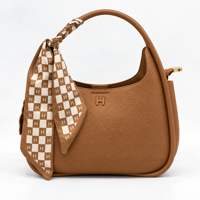 Luna Curve Bag – Scarf Accent Edition