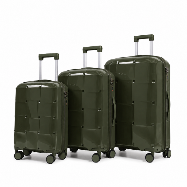 Army Green Fiber ABS 3pcs Travel Set
