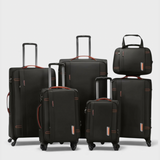 Black 6pcs Softside Spinner Traveling Luggage Set