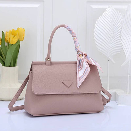 Blush Satchel with Scarf Accent handbag