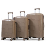 Khaki Fiber ABS 3pcs Travel set