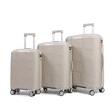 Beige Fiber ABS 3pcs Travel set