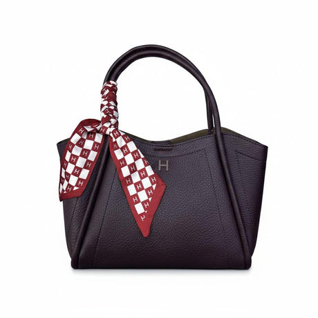 Elegant Scarf Handle Tote