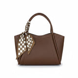 Elegant Scarf Handle Tote