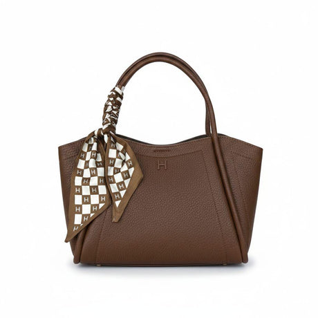 Elegant Scarf Handle Tote