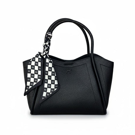 Elegant Scarf Handle Tote