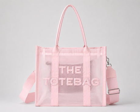 Blush Mesh Tote Bag