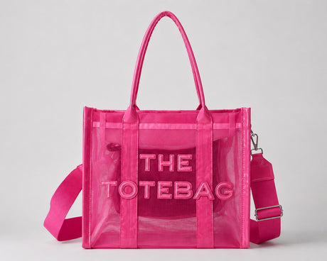 Blush Mesh Tote Bag