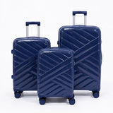 Blue Verona 3-Piece Lightweight Luggage Set