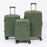 Green Verona 3-Piece Lightweight Luggage Set