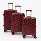 Red Verona 3-Piece Lightweight Luggage Set
