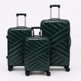 Dark Green Verona 3-Piece Lightweight Luggage Set
