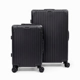 Full aluminum Black 2pcs luggage combo