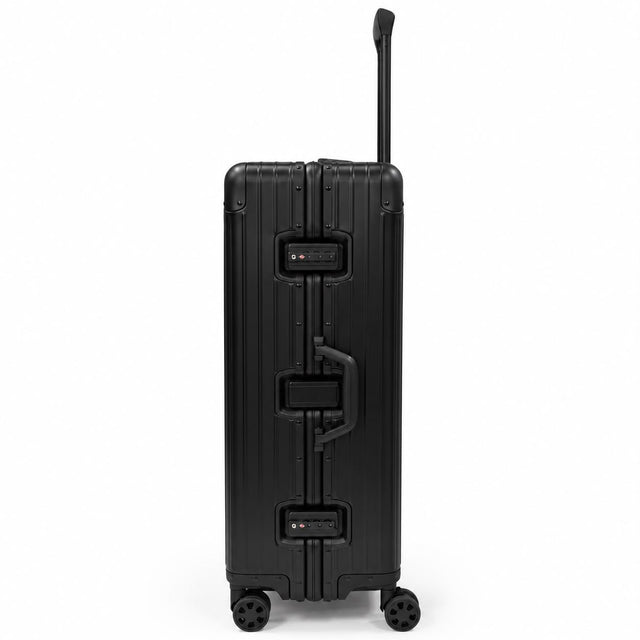 Full aluminum Black 2pcs luggage combo