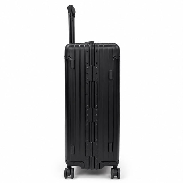 Full aluminum Black 2pcs luggage combo
