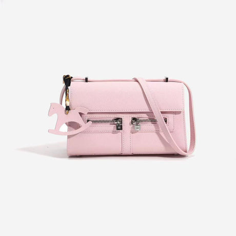 Luxe Leather Zip-Front Sling Bag