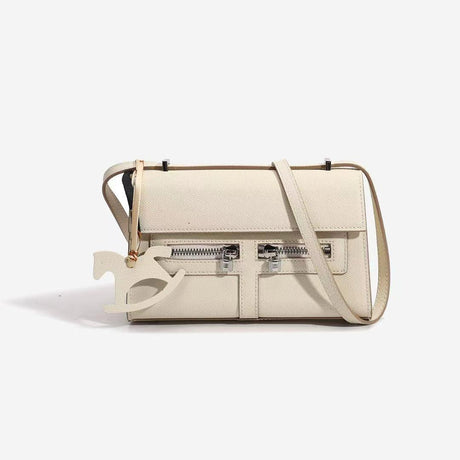 Luxe Leather Zip-Front Sling Bag