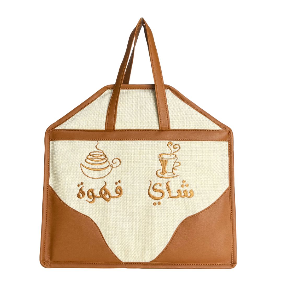 Tea Coffee Classic Tote- Brown