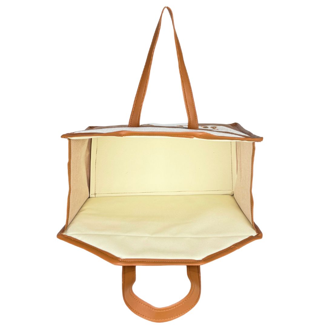 Tea Coffee Classic Tote- Brown