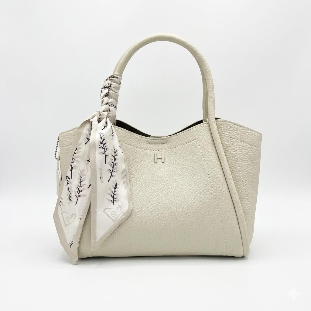 Elegant Scarf Handle Tote