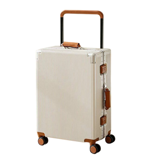 White  Retro wide Handle Cabin Trolley