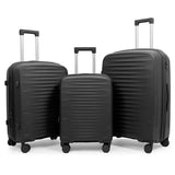 UrbanEdge Hard Shell Luggage Set-Black