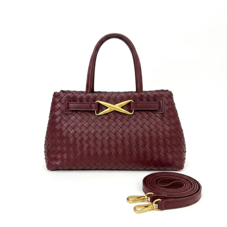 Luxury Woven Top Handle Crossbody Bag