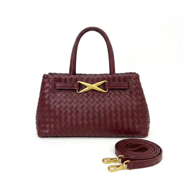 Luxury Woven Top Handle Crossbody Bag