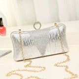 SilverTextured Shiny Clutch Bag