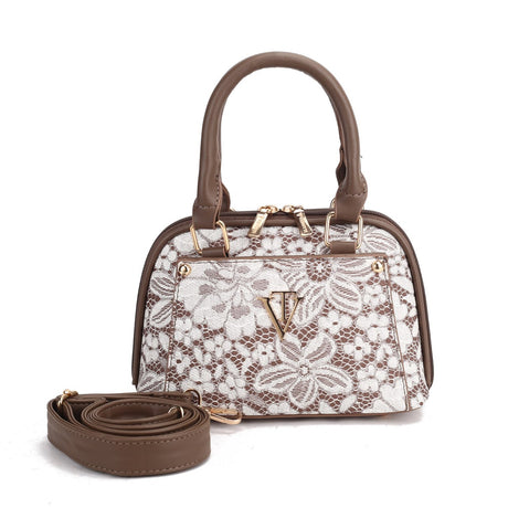 Floral Lace Structured Bag