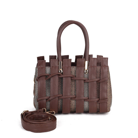 Woven Structured Tote Bag